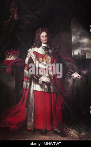 Portrait de Robert Harley, comte d'Oxford et Earl Mortimer (1661-1724) . Après la peinture de Richardson Robert Harley, comte d'Oxford et Mortimer (1661-1724), Président de la Chambre des communes 1701-05. 1804. 1068 RobertHarleyInColor Banque D'Images