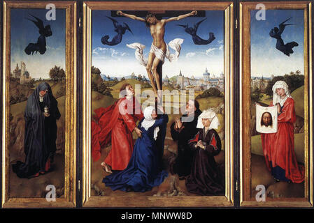 Triptyque de la crucifixion vers 1445. 1070 Rogier van der Weyden - Crucifixion Triptych - WGA25612 Banque D'Images