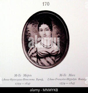 . M-lle Mars (Anna) 1779-1847 Frantsuaza Ippolita Bute . 1908. 1079 RusPortraits v4-170 M-lle Mars (Anna) 1779-1847 Frantsuaza Bute Ippolita Banque D'Images