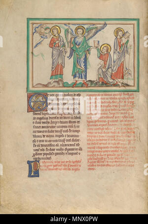Saint John mange le livre reçu de l'Ange à propos de 1255 - 1260. 1084 Saint John mange le livre reçu de l'Ange - Google Art Project Banque D'Images