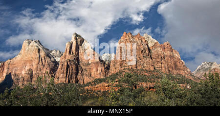 Cour des Patriarches, Zion National Park, Utah Banque D'Images