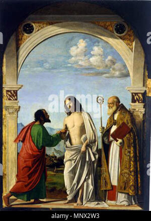 . Anglais : Incredulità di San Tommaso, (Cima da Conegliano) Italiano : Incredulità di San Tommaso, (Cima da Conegliano) . Cima da Conegliano (1459-1517) Nom de naissance Autres noms : Giovanni Battista Cima Giovanni Battista Cima da Conegliano Description peintre et dessinateur italien Date de naissance/décès 1459 1460 1517 1518 ou ou lieu de naissance/décès Conegliano Conegliano (lieu de travail de Venise 1498), Venise (1492-1493), Vicenza (ca. 1493-1517), Vénétie contrôle d'autorité : Q8453 : VIAF 79202559 ISNI : 0000 0001 1772 007X ULAN : 500012627 RCAC : n79142642 36473131 1092 NLA : WorldCat San Banque D'Images