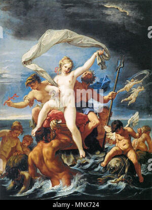 Neptune et Amphitrite entre 1691 et 1694. 1108 Sebastiano Ricci - Neptune et Amphitrite - WGA19413 Banque D'Images