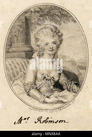Mme Mary Robinson, 1781. 1114 Sherwin - Mme Mary Robinson Banque D'Images