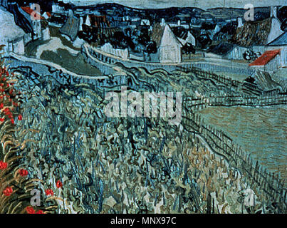 Anglais : vignes à Auvers en 1890. 1223 Vincent van Gogh - Vignobles à Auvers Banque D'Images
