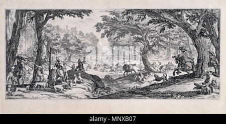 . La grande chasse. L'eau-forte, 9 13/16 x 19 5/16 in. (24,9 x 49,1 cm) (feuille). Je état/iv. 1619. Jacques Callot (1592-1635) Description French graveur, dessinateur et aquafortiste Date de naissance/décès entre 25 mars 1592 et 21 août 1592 25 mars 1635 Lieu de naissance/décès Nancy Nancy lieu de travail Nancy, Florence, Turin, Rome, Breda, Bruxelles, Paris contrôle d'autorité : Q460124 : VIAF 19687783 ISNI : 0000 0001 2122 9857 ULAN : 500021688 RCAC : n50032190 NLA : 35024962 689 WorldCat Jacques Callot - La Grande Chasse Banque D'Images