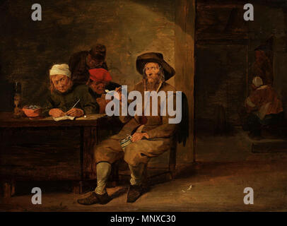 Les fumeurs dans une auberge, années 1650. Les fumeurs Helmont 1129 Banque D'Images