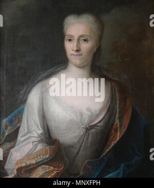 . Anglais : Portrait de la Comtesse Anna Constantia von Cosel (1680-1765), maîtresse d'août I de Pologne. À la fin de sa vie et l'exil. . 18e siècle. 1145 Stolpen-Constantia.von.Cosel Banque D'Images