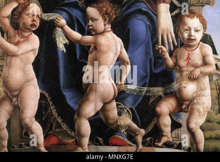 1148 Studiolo di belfiore, tersicore di angelo maccagnino e collaboratori di cosmè tura, Museo Poldi Pezzoli, dettaglio Banque D'Images