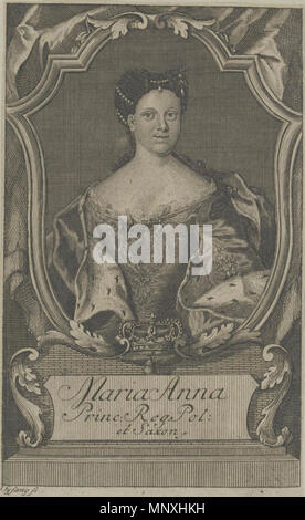 . Anglais : Maria Anna Sophia de Saxe (1728-1797), électrice de Bavière . circa 1745. 1155 Sysang - Maria Anna, princesse de Pologne Banque D'Images