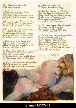 . Anglais : plaque de la réserve d'Ahania, une copie, dans la collection de la Bibliothèque du Congrès. La taille des feuilles 28,8 x 23,2 cm. . 1795. William Blake (1757-1827) Noms alternatifs W. Blake ; Uil'iam Bleik Description La peintre, poète, écrivain, théologien, collectionneur et graveur Date de naissance/décès 28 Novembre 1757 12 août 1827 Lieu de naissance/décès Broadwick Street London Charing Cross lieu de travail contrôle d'autorité : Q41513 : VIAF 54144439 ISNI : 0000 0001 2096 135X ULAN : 500012489 RCAC : n78095331 35019221 1169 NLA : WorldCat Le livre de Ahania copier une plaque 06 Banque D'Images