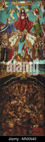 Crucifixion et Jugement Dernier diptyque . Anglais : Jan van Eyck, La Crucifixion : le Jugement Dernier, ca. 1430 Panneau de droite Español : Jan van Eyck, La crufixión : El juicio final, ch. Panneau 1430 derecho . vers 1430. 1171 La Crucifixion ; le Jugement Dernier-2 Banque D'Images