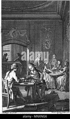 . Anglais : l'aristocratie de jeu française . 1er janvier 1791. Un artiste anglais du 18e siècle. 1174 L'aristocratie de jeu Française Banque D'Images