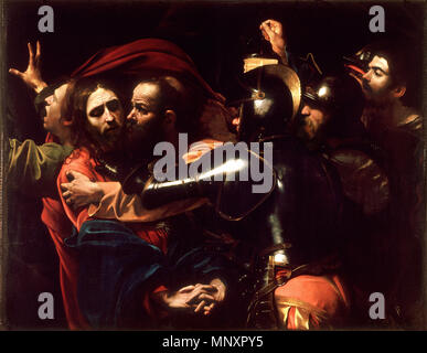 Anglais : La prise du Christ Polski : Pojmanie Chrystusa circa 1602. 1181 La prise d'Christ-Caravaggio (c.1602) Banque D'Images