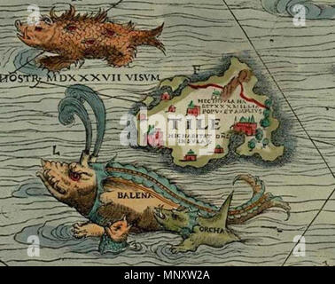 Thule carta marina Olaus Magnus Photo Stock Alamy