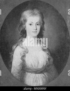 Quelle : projekt.gutenberg.de Elisa v. d. Recke 1775. Portrait von Tischbein Elisa von der Recke circa 1775. 1194 Tischbein - Elisa von der Recke Banque D'Images