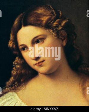 English: Flora (detail)   between 1515 and 1520.   1197 Tiziano, flora, dettaglio Banque D'Images