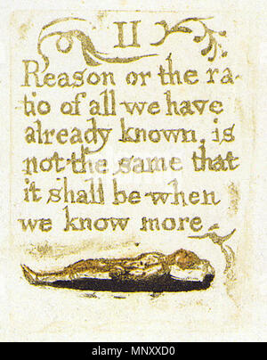 . Il n'y a pas de religion naturelle, copie de l'objet, B 10 B4 (Bentley, Erdman b4, Keynes b4) . 1788. William Blake (1757-1827) Noms alternatifs W. Blake ; Uil'iam Bleik Description La peintre, poète, écrivain, théologien, collectionneur et graveur Date de naissance/décès 28 Novembre 1757 12 août 1827 Lieu de naissance/décès Broadwick Street London Charing Cross lieu de travail contrôle d'autorité : Q41513 : VIAF 54144439 ISNI : 0000 0001 2096 135X ULAN : 500012489 RCAC : n78095331 NLA : 35019221 1197 TNNR WorldCat série b planche 4 (II) - version 1794 Banque D'Images