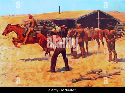 . Anglais : Peinture de Frederick Remington 'allant et venant du Pony Express' . 1900. Frederic Remington (1861-1909) Noms alternatifs Frederic Sackrider Remington Description American sculpteur, peintre, illustrateur et écrivain Date de naissance/décès 4 Octobre 1861 26 décembre 1909 Lieu de naissance/décès Canton Ridgefield période de travail, lieu de travail 1884-1909 Kansas City, New Rochelle, New York, Ridgefield, Conneticut contrôle d'autorité : Q560787 : 9891506 VIAF ISNI : 0000 0001 0868 7466 ULAN : 500024759 RCAC : n79018407 35447809 1053 NLA : WorldCat Remington allant et venant de la Po Banque D'Images