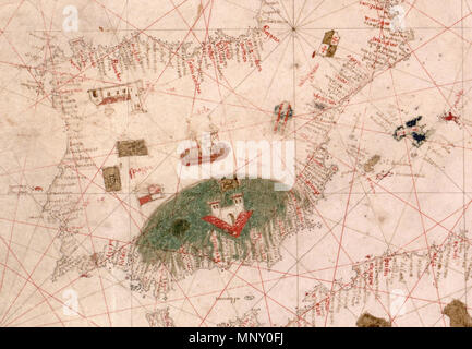 . Anglais : carte nautique de la région méditerranéenne, y compris l'Europe avec des Îles britanniques et une partie de la Scandinavie. HM 1548. anonyme, PORTOLAN, ATLAS de l'Italie du 15ème siècle. peut-être avant 1492. Alpes et les montagnes de l'Atlas illustré comme espaces verts. Numéro d'appel : HM 1548 Description : carte nautique de la région méditerranéenne, y compris l'Europe avec des Îles britanniques et une partie de la Scandinavie. 15e siècle avant 1492. 920 anonyme carte nautique de la région méditerranéenne, y compris l'Europe avec des Îles britanniques et une partie de la Scandinavie. HM 1548. anonyme, PORTOLAN GRAPHIQUE (Italie, 15e siècle).O Banque D'Images