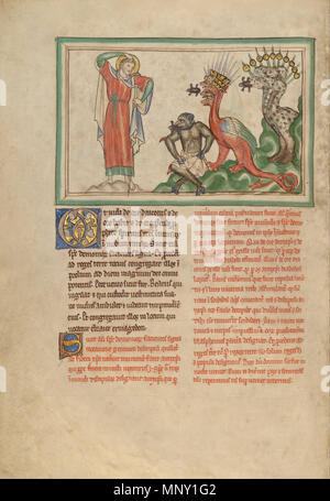 Esprits impurs l'émission de la bouche du Dragon, de la bête, et le Faux Prophète à propos de 1255 - 1260. 1213 Émission d'esprits impurs de la bouche du Dragon, de la bête, et le Faux Prophète - Google Art Project Banque D'Images