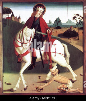 Saint Martin et le mendiant vers 1490. 1215 peintre inconnu - Saint Martin et le mendiant - WGA23842 Banque D'Images