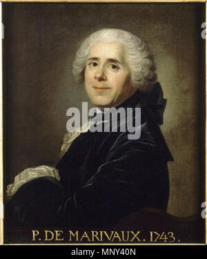 Portrait de Pierre Carlet de Chamblain de Marivaux (1688-1763) 1743. 1224 Van Loo Pierre Carlet de Chamblain de Marivaux Banque D'Images