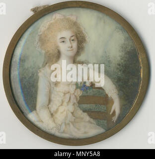 . English : Portrait de jeune femme . Probablement du 18e siècle. 1231 Antoine Vestier Portrait de jeune femme Banque D'Images