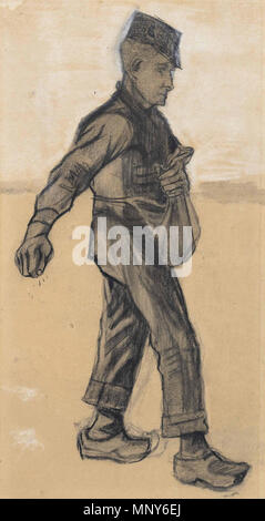 Anglais : Le Semeur:face vers la droite (automne 1881). 1238 Vincent van Gogh - Le Semeur (vers la droite) - F858 JH18 Banque D'Images