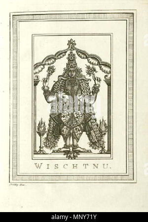 . Anglais : Biruma, Wischtnu, et Isuren (Ishvara), de la *PREVOST*, 1757 Source : ebay, mars 2006 . 1757. Jacques-Nicolas Bellin* 1240 Vishnu par Jacques-Nicolas Bellin Banque D'Images