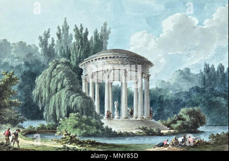 1246 Vue du Temple de l'Amour - Recueil de la Bibliothèque de Modène Banque D'Images