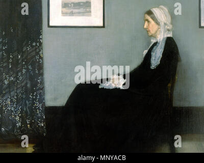 La mère de Whistler . Anglais : Crop d'arrangement en gris et noir : Mère de l'artiste, mieux connu sous le nom de la mère de Whistler . 1871. 1257 Mère Whistlers, James Abbott McNeill Whistler cropped Banque D'Images