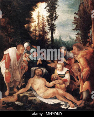 La lamentation sur le Christ mort, 1524. 1272 Wolf Huber - la déploration du Christ - WGA11789 Banque D'Images