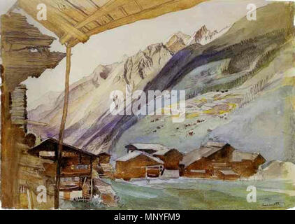 . Zermatt . 1844. John Ruskin (1819-1900) Noms alternatifs Ruskin Description auteur britannique, poète, artiste et critique d'art Date de naissance/Décès 8 Février 1819 20 janvier 1900 Lieu de naissance/décès London English : Brantwood, Lake District lieu de travail de l'Angleterre, Venise, la Suisse, la France contrôle d'autorité : Q179126 : VIAF 73859585 ISNI : 0000 0001 2139 3446 ULAN : 500006262 RCAC : n79006950 36583544 1282 NLA : WorldCat Zermatt Ruskin Banque D'Images