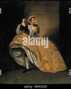 David Garrick dans Vanbrugh a provoqué la femme, le Théâtre Royal de Drury Lane, circa 1763. Dans Zoffany-Garrick 1285 provoqué épouse Banque D'Images