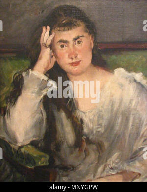 1288 Édouard Manet - Jeune femme accoudée (Marguerite de Conflans) Banque D'Images