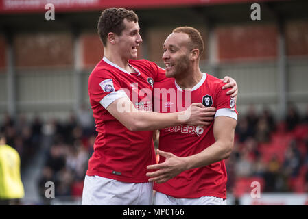 Lois Maynard & Anthony Dudley. Salford City vs Curzon Ashton. Banque D'Images