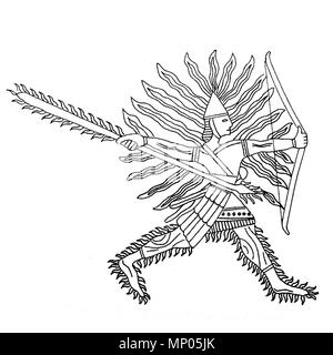 . Urartian de Dieu un bouclier découvert à Anzaf forteresses, Turquie . 1999. NewHaldi EvgenyGenkin:l'utilisateur 923 Banque D'Images