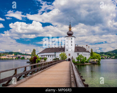 Orth Castle dans le lac Traunsee, Gmunden, région du Salzkammergut, Haute Autriche, Autriche, Europe Banque D'Images