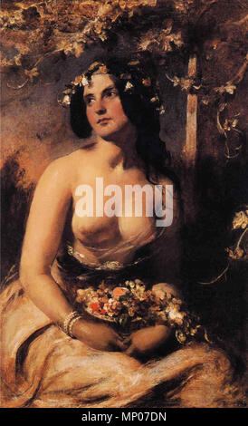 . La fille aux fleurs . Années 1830. William Etty (1787-1849) Noms alternatifs William Etty RA Description peintre britannique Date de naissance/décès 10 Mars 1787 13 novembre 1849 Lieu de naissance/décès York York lieu de travail Londres, Paris, Italien contrôle d'autorité : Q766362 : 2743563 VIAF ISNI : 0000 0001 1487 1526 ULAN : 500115284 RCAC : nr92037993 GND : 1014039320 William Etty WorldCat 1264 - La fille aux fleurs Banque D'Images