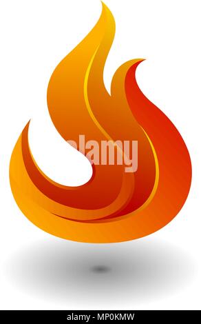 L'icône de l'incendie. L'élément de conception Illustration de Vecteur
