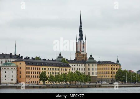 STOCKHOLM, Suède - 11 juillet 2017 : vue panoramique de la ville de Stockholm et EVERT TAUBES TERRASS à partir de l'hôtel de ville de Stockholm Banque D'Images