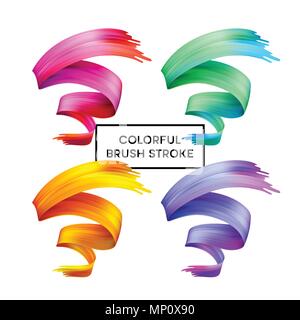 Définir le flux coloré résumé éléments de conception. Vector illustration Illustration de Vecteur