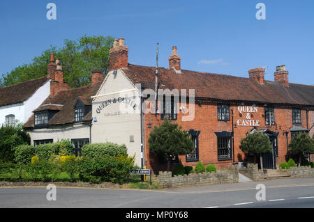 La Reine & Castle, à Kenilworth, Warwickshire, Angleterre Banque D'Images