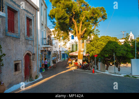Street View de Chora dans l'île de Cythère en Grèce Banque D'Images