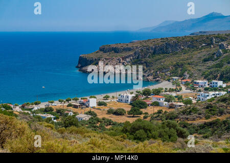 Côte d'Agia Pelagia village de l'île de Cythère en Grèce Banque D'Images