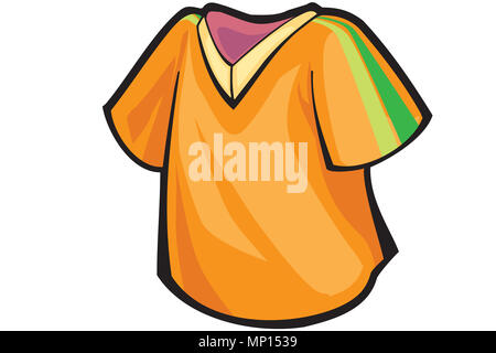 L'illustre l'image d'un jersey orange Banque D'Images