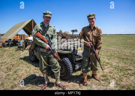 Les militaires de l'armée au centre du Texas Airshow Banque D'Images