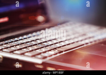 Close up du clavier de l'ordinateur portable Banque D'Images