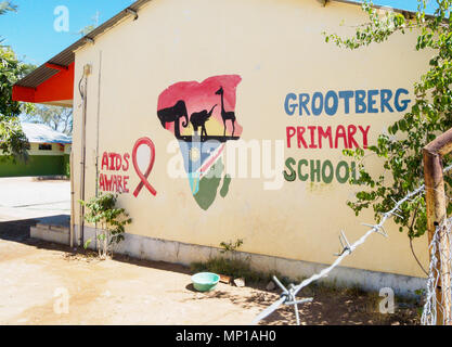 L'école primaire Grootberg Namibie Août 2017 Banque D'Images